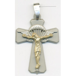 Pendentif  Brillant croix parachutiste de l'aumônier père Casta 2° REP