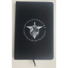carnet noir soixantenaire - logo argenté